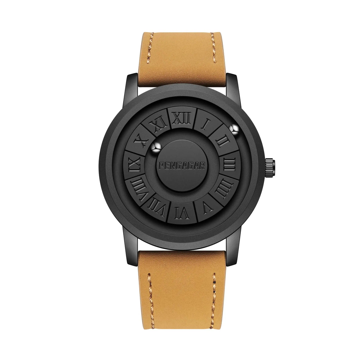 PENGAGAR Men's Watches Stainless steel Quartz Watch Creative Scrolling Pointer Magnetic Force Wrist Clock Relogio Masculino +box