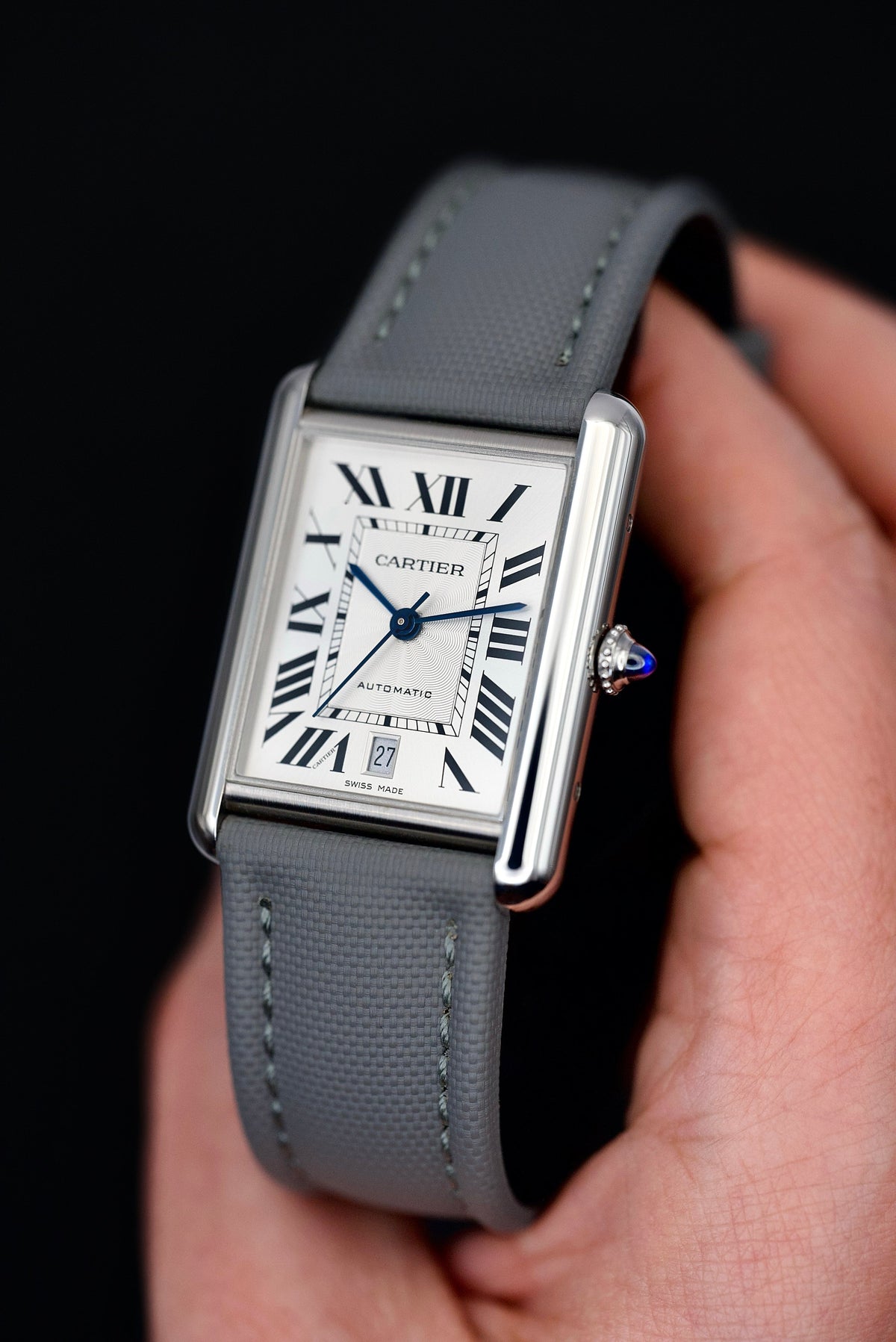 Slate Grey Sailcloth Strap 19mm