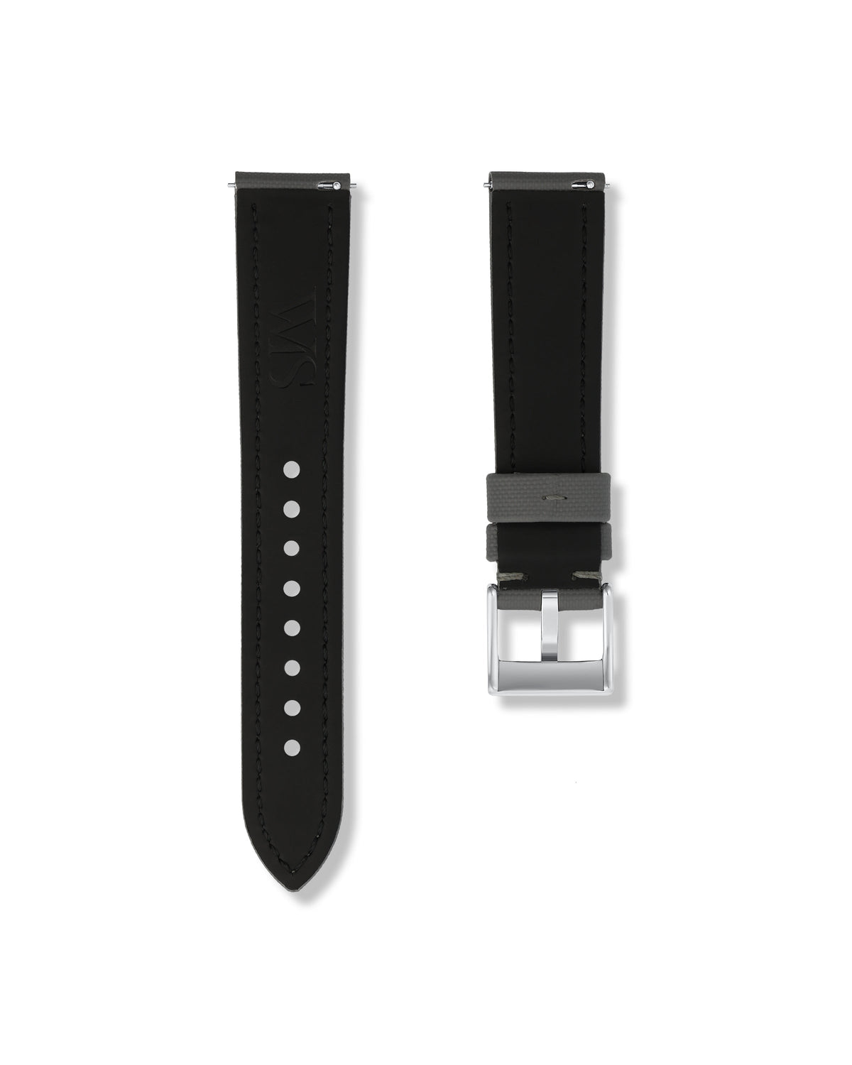 Slate Grey Sailcloth Strap 20mm