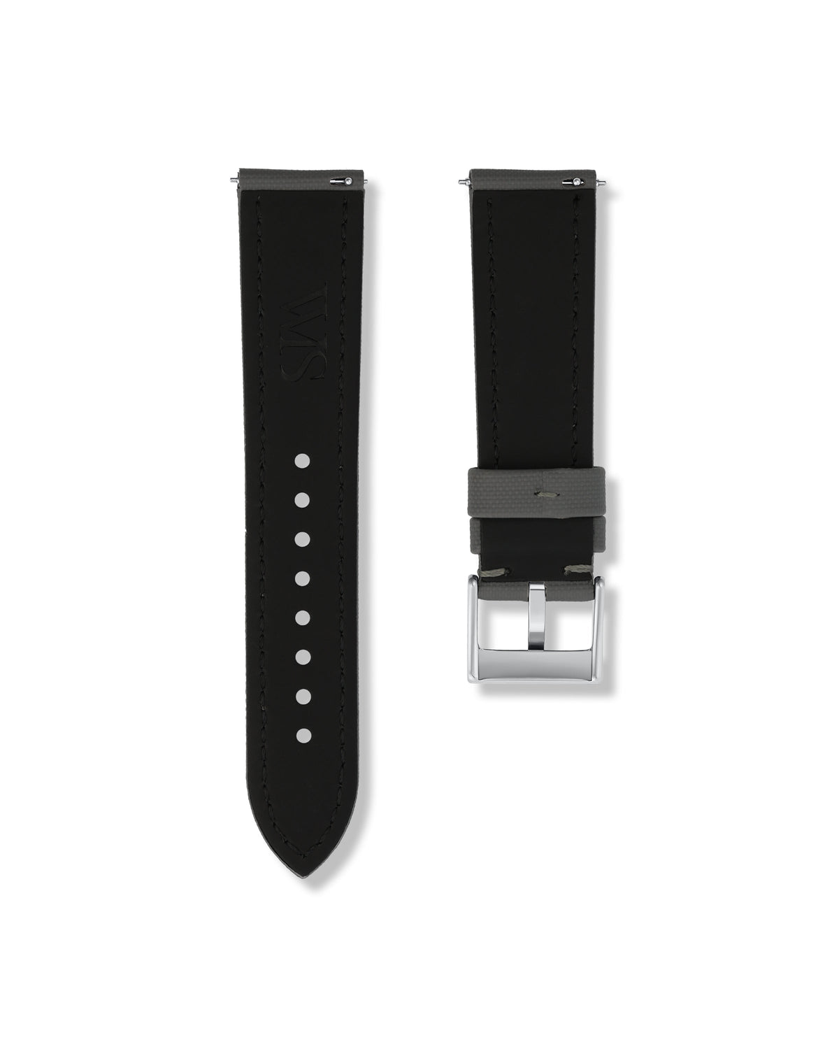 Slate Grey Sailcloth Strap 22mm