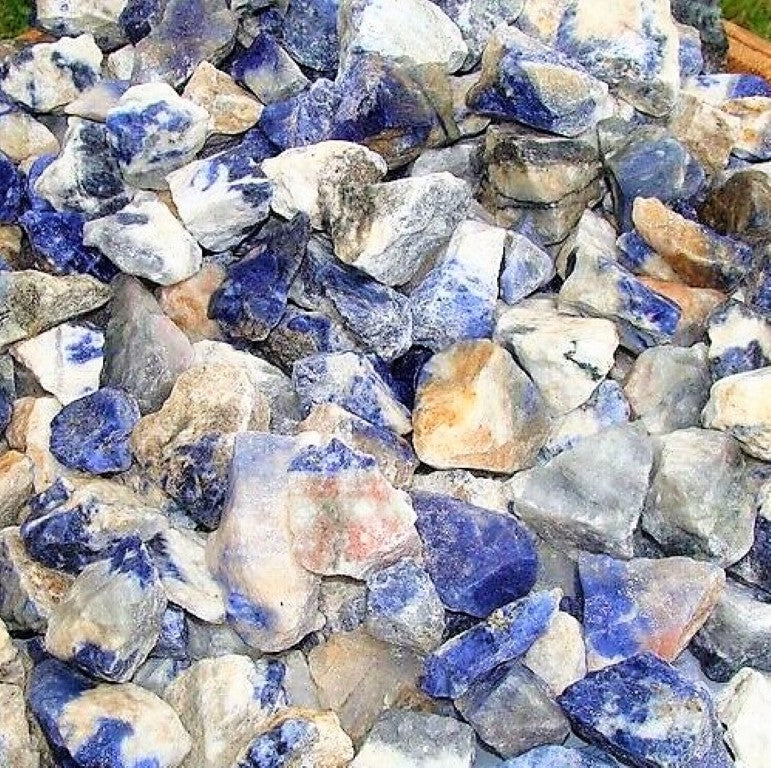 Sodalite Rough Facet Blue Canada Natural 3000 Carats Bulk Lot