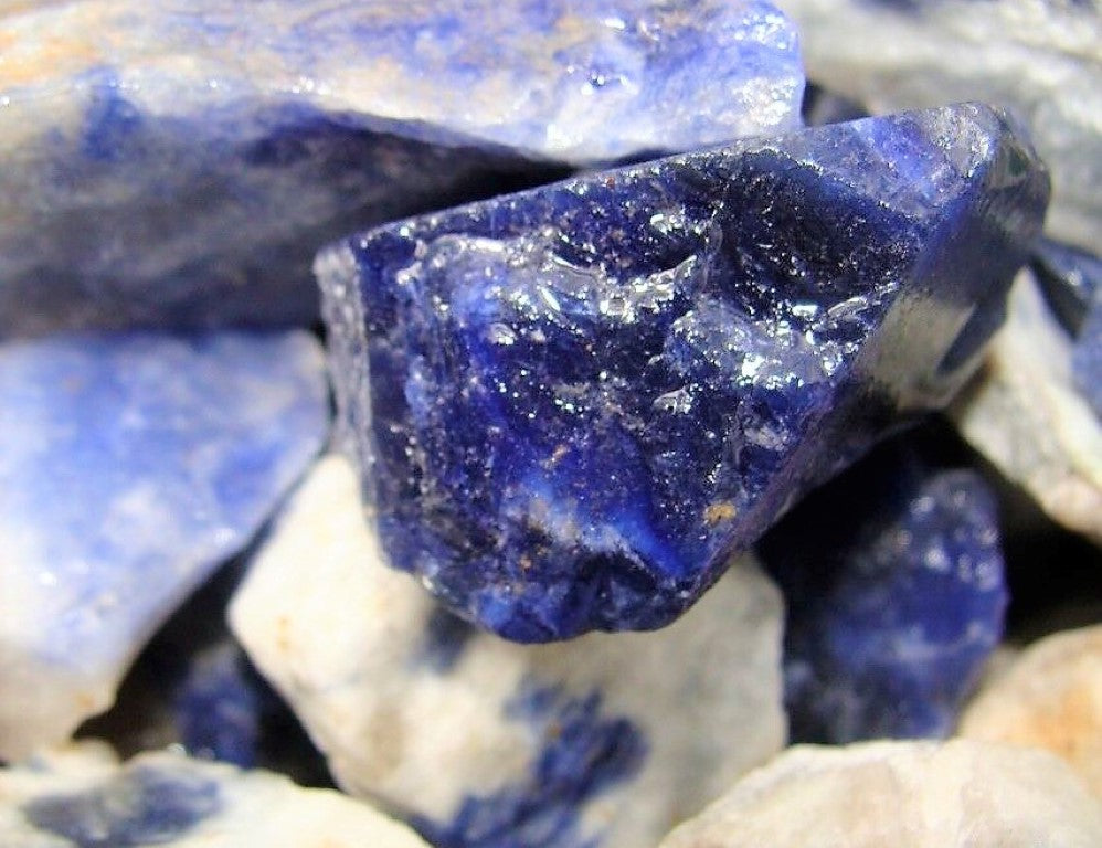 Sodalite Rough Facet Blue Canada Natural 3000 Carats Bulk Lot