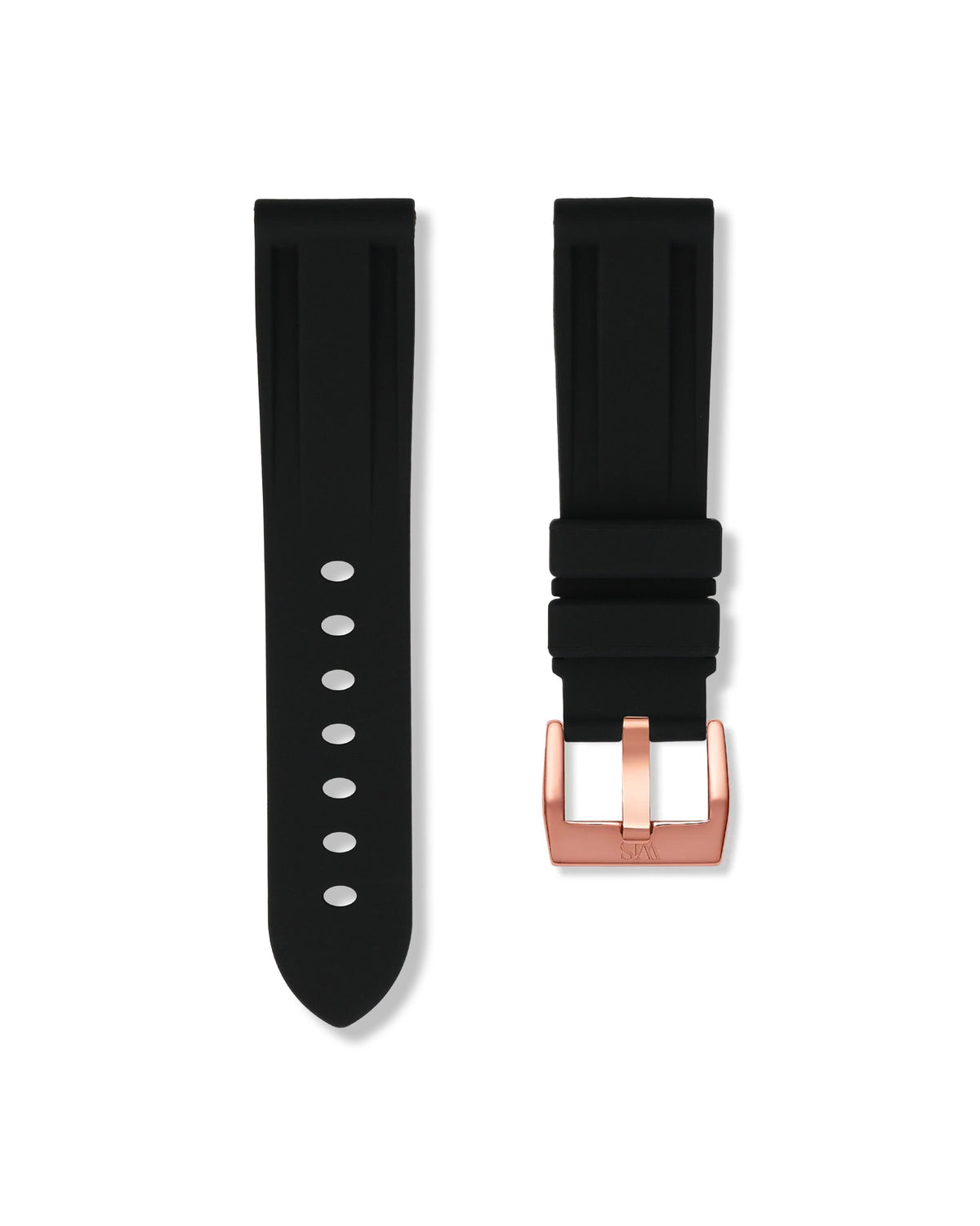 Tuxedo Black Rubber Strap 24mm