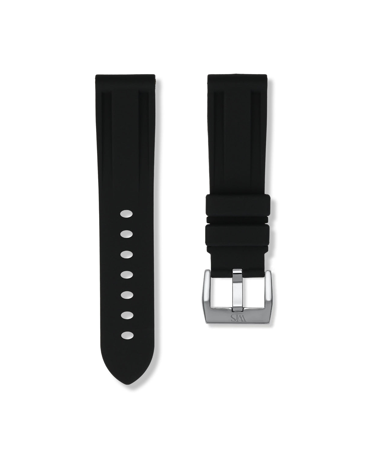 Tuxedo Black Rubber Strap 24mm