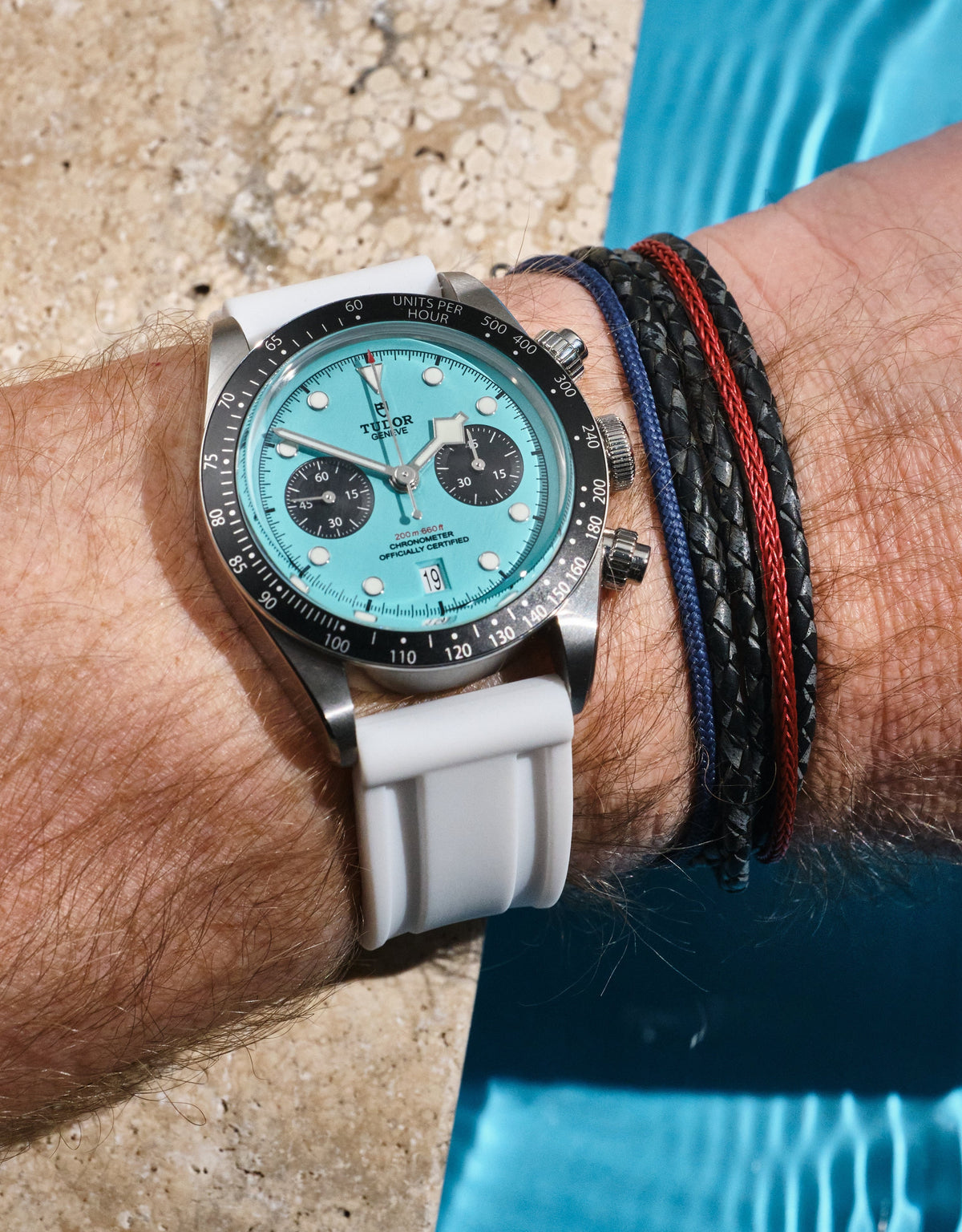 Polar White Rubber Strap 22mm