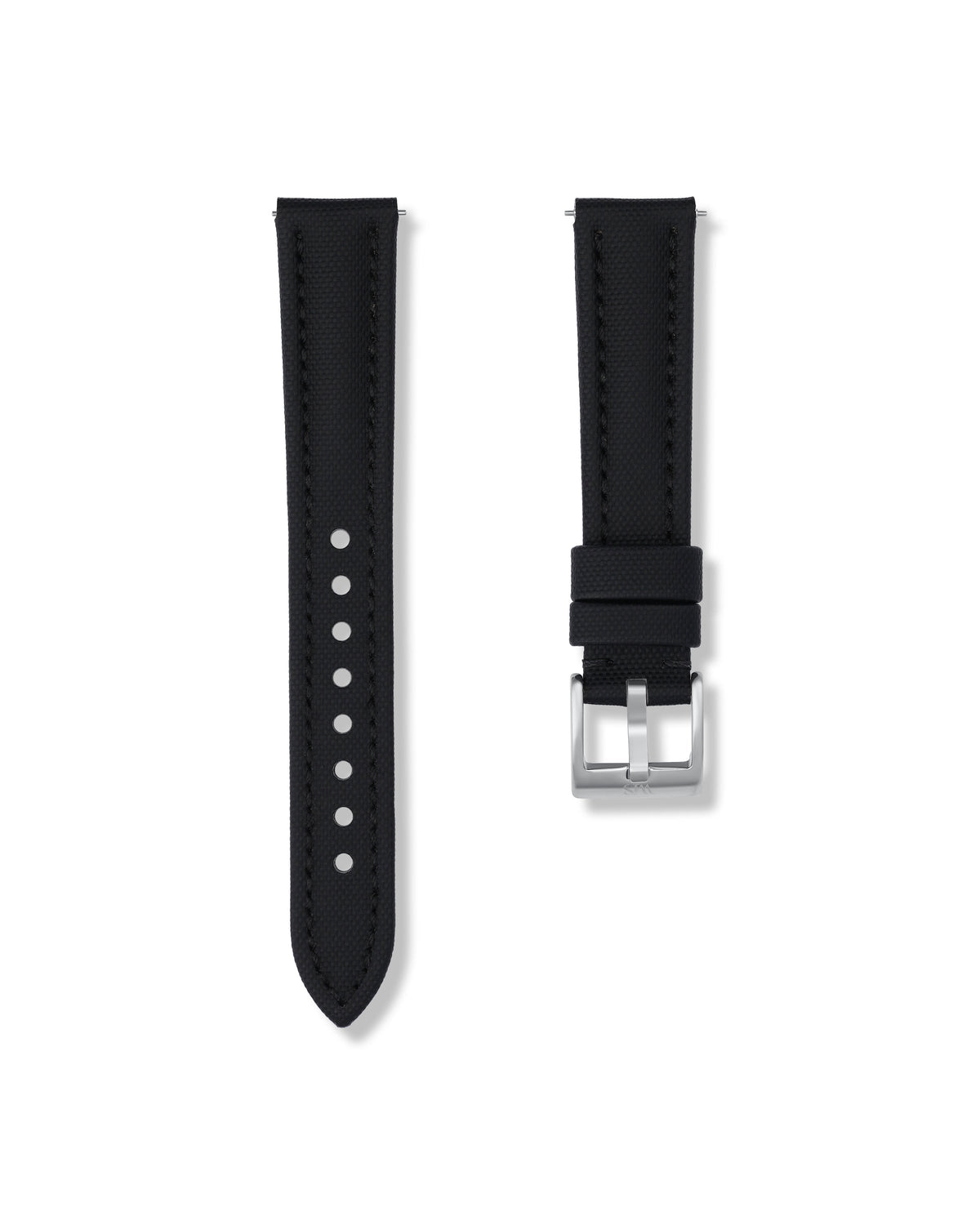 Tuxedo Black Sailcloth Strap 18mm
