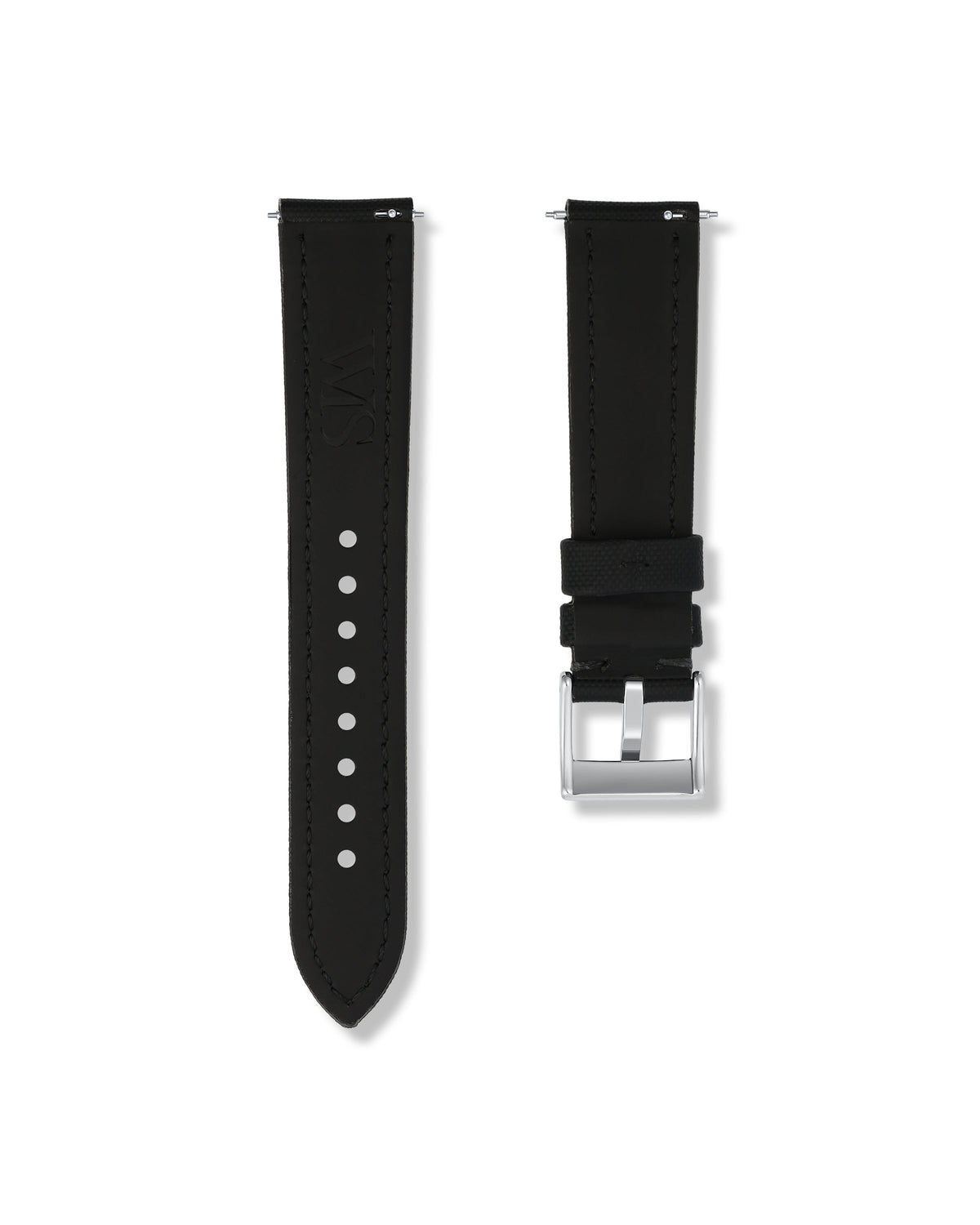 Tuxedo Black Sailcloth Strap 20mm