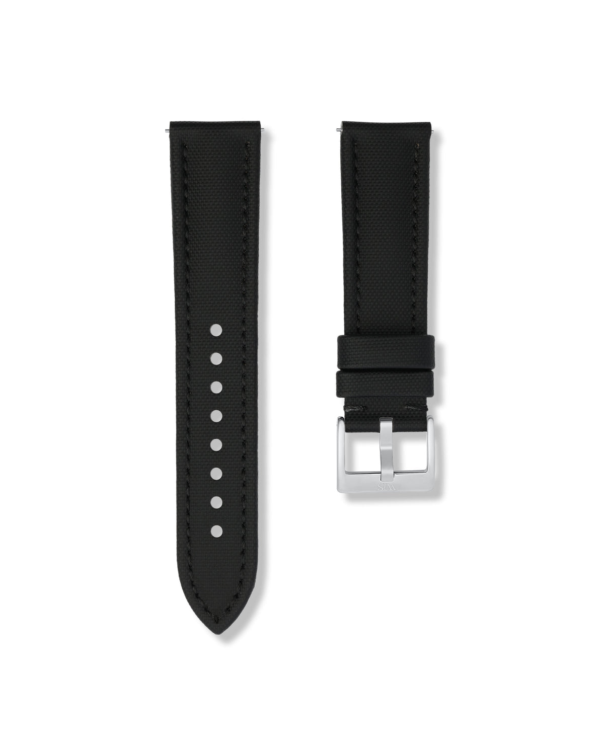 Tuxedo Black Sailcloth Strap 23mm
