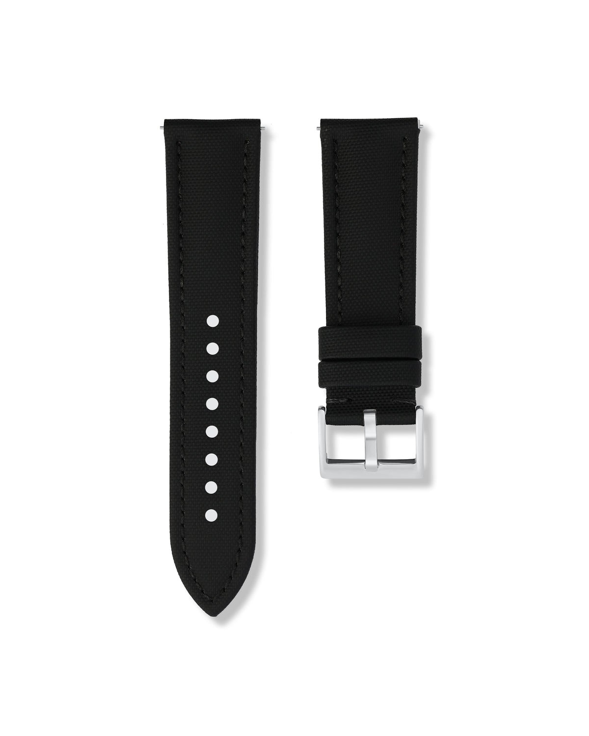 Tuxedo Black Sailcloth Strap 24mm