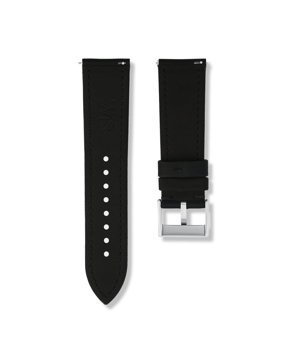 Tuxedo Black Sailcloth Strap 24mm