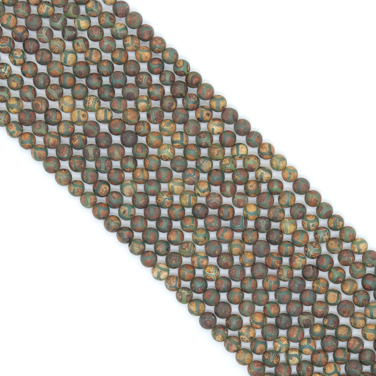 Natural Tibetan Green Evil Eye Agate Beads, Dzi Eye Agate Beads, Sku#U1109c