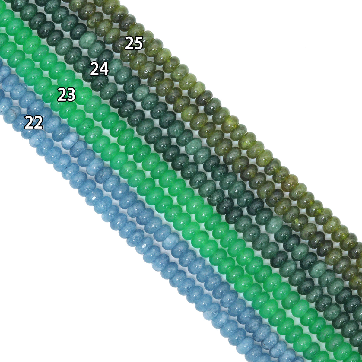 5x8mm Smooth Rondelle Jade Beads, Sku#U2053