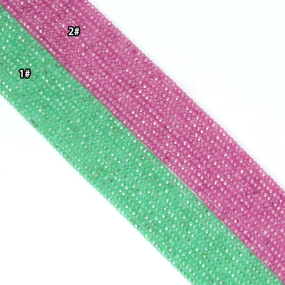 2x3mm CZ Faceted Rondelle Beads,Sku#U2130