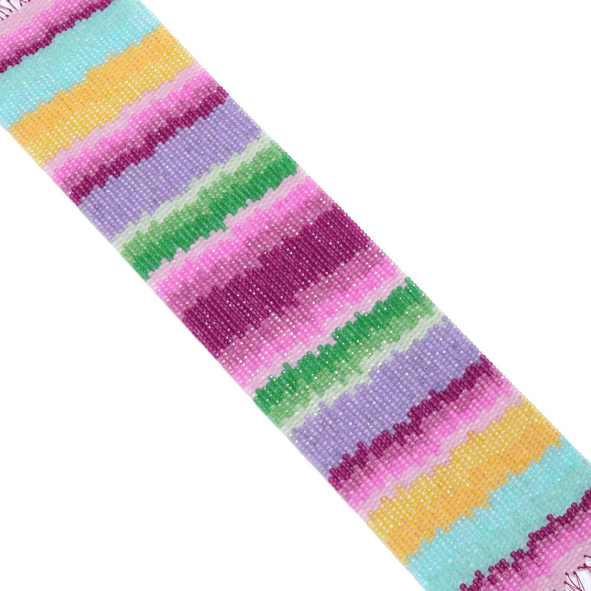 2x3mm Multicolor CZ with Cat's Eye Rondelle Faceted Beads, Sku#U2326
