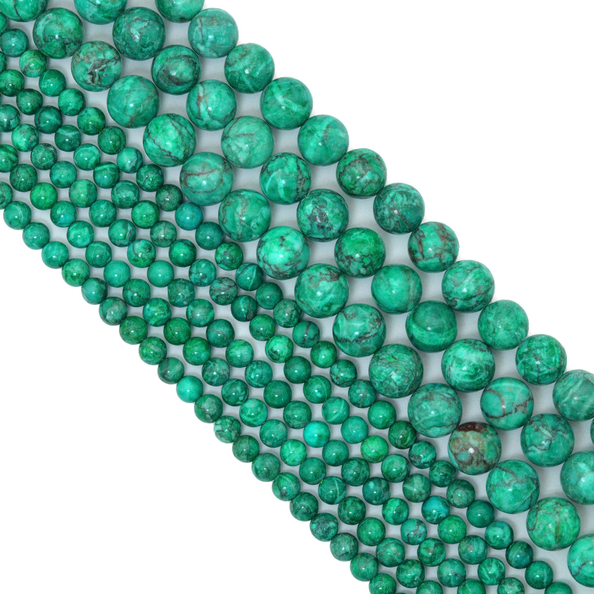Smooth Round Africa Turquoise beads, 6mm/8mm/10mm/12mm Blue Green Gemstone beads, Africa Turqoise beads, 15.5inch strand, SKU#U268