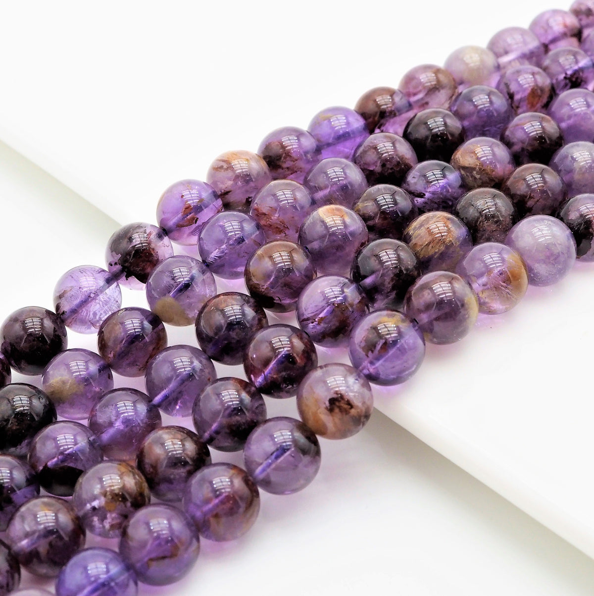 Quality Natural Purple Phatom Round Smooth Beads, 6mm/8mm/10mm/12mm beads, Purple Gemstone Beads, 15.5inch strand, SKU#U307