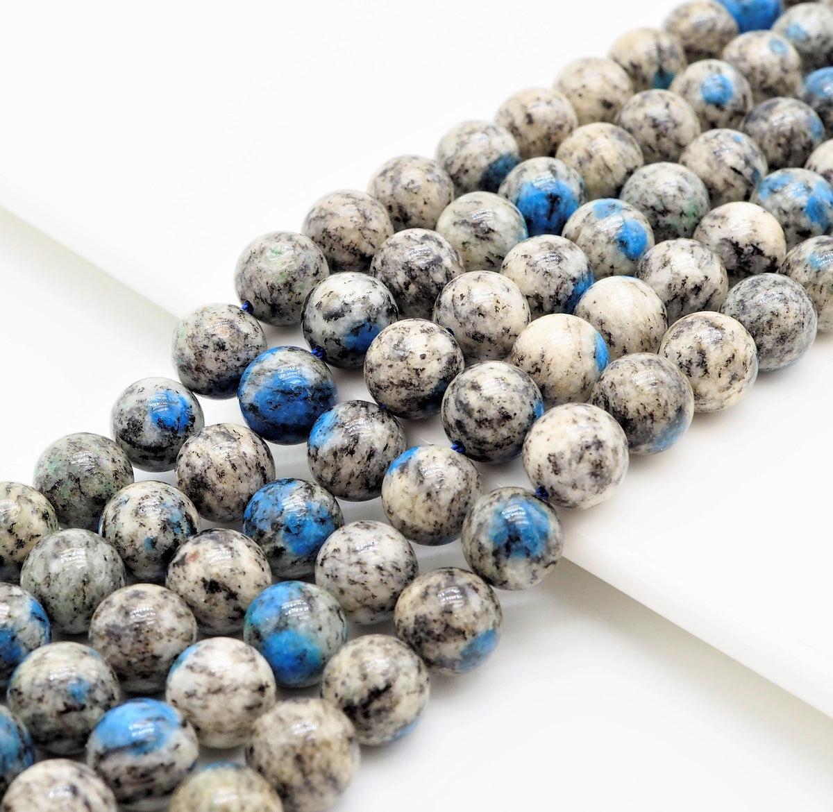 Top Quality Natural K2 Jasper Smooth Round Beads, 8mm/10mm/12mm/14mm/16mm Gray Blue Gemstone Beads,15.5" Full Strand,SKU#U318