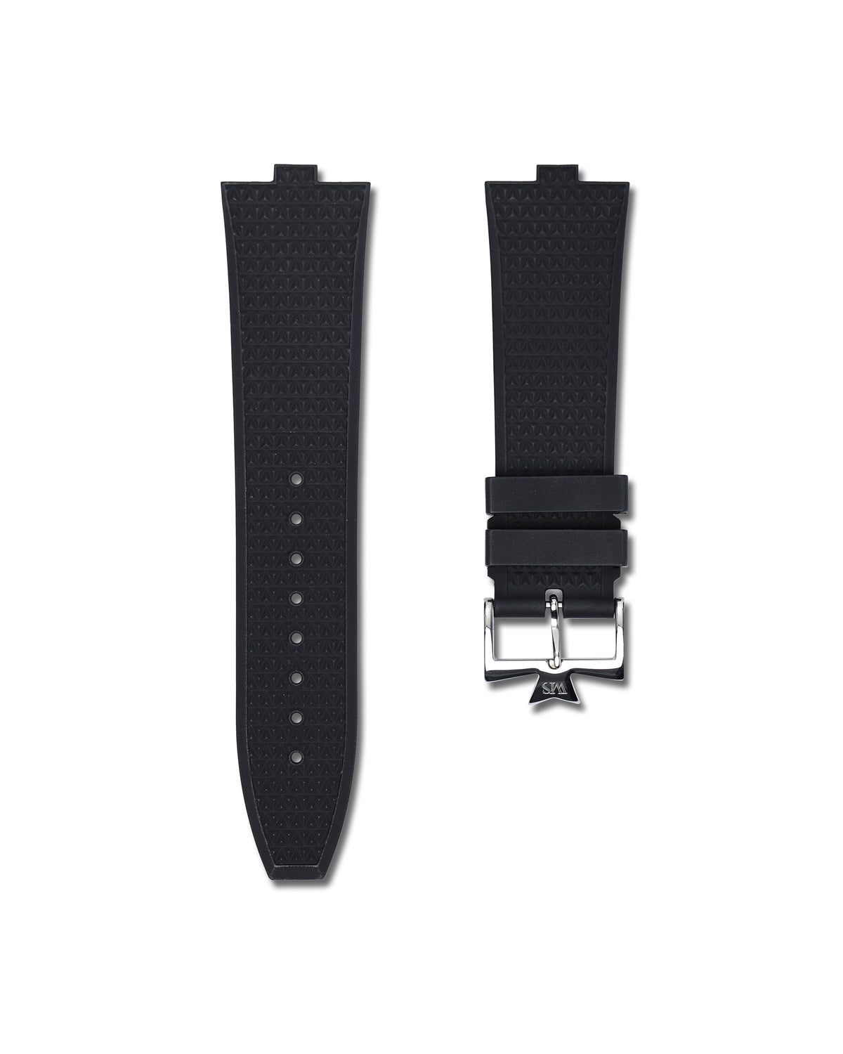 Tuxedo Black - Integrated Quick Release Rubber Watch Strap For Vacheron Constantin Overseas