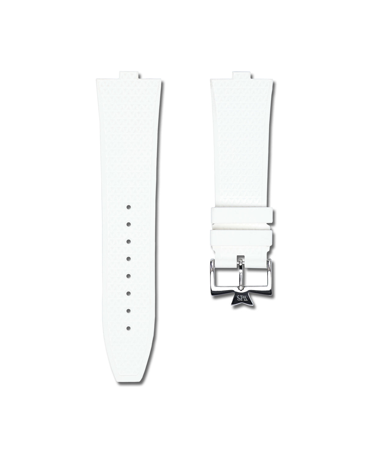 Polar White - Integrated Quick Release Rubber Watch Strap For Vacheron Constantin Overseas