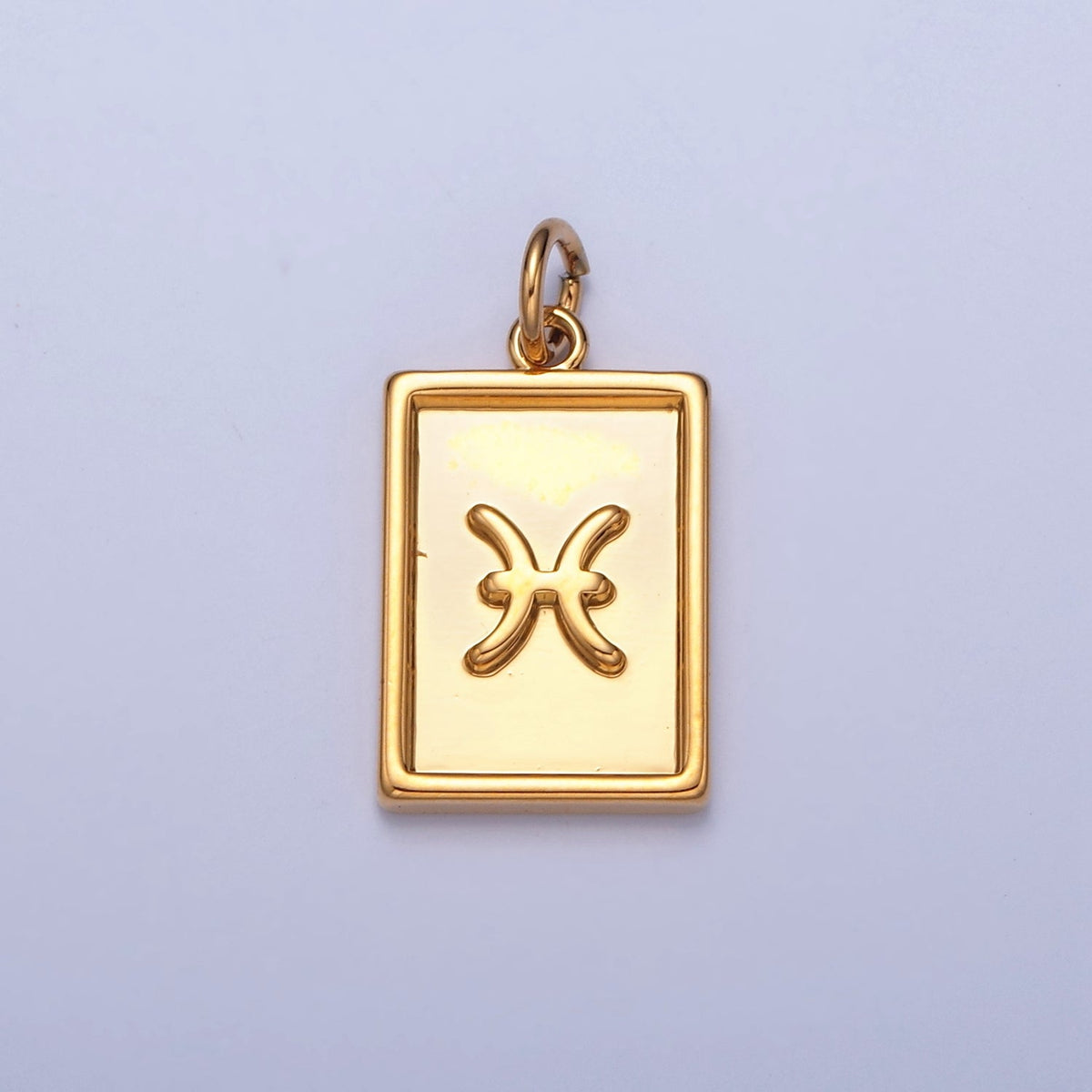 Mini 24k Gold Filled Tag Zodiac Charm Dainty Tile Astrological Zodiac Signs Add on Charm A-A1427-A-A1432