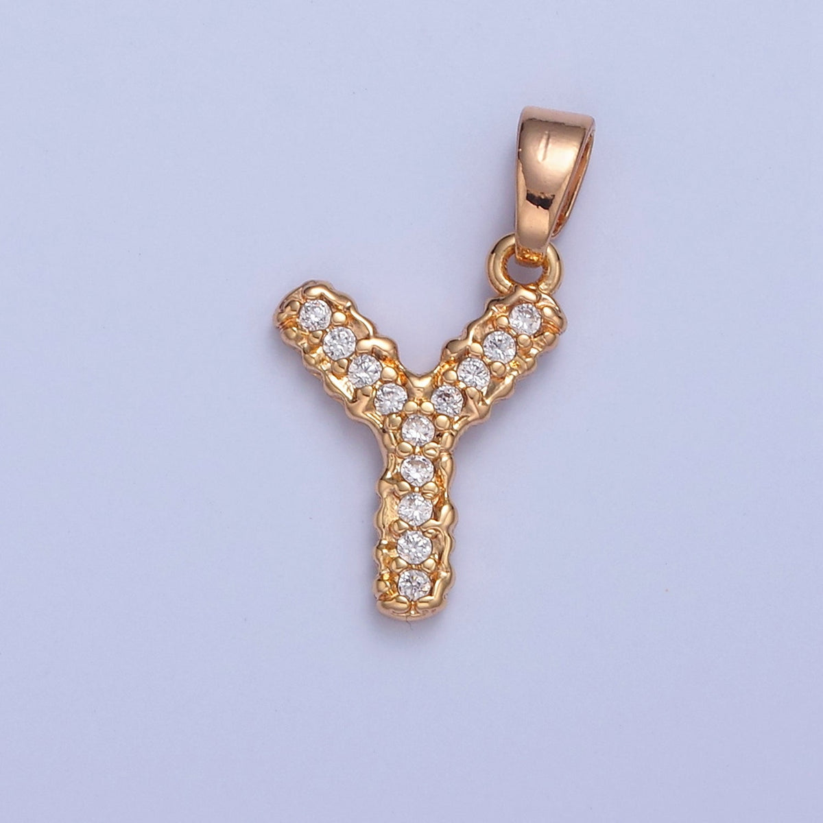 18k Gold Filled CZ Initial, Letter Alphabet Micro Pave charms Dainty Gold Cubic Pendant Charm for Necklace Bracelet Personalized Jewelry A-849-A-861