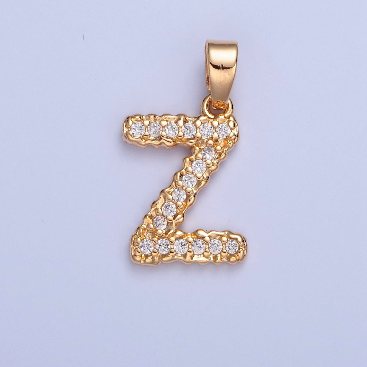 18k Gold Filled CZ Initial, Letter Alphabet Micro Pave charms Dainty Gold Cubic Pendant Charm for Necklace Bracelet Personalized Jewelry A-849-A-861