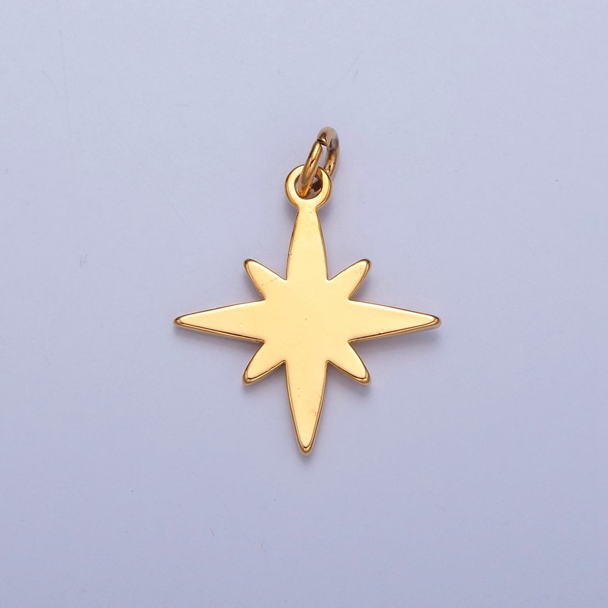 Dainty Gold Flat Polaris Northstar Pendant Only Charm for Necklace Bracelet Earring 14K or 24K Gold Filled W-460~W-462
