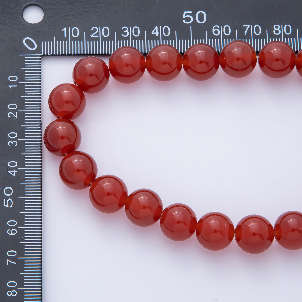 12.5mm Red Carnelian Round Gemstone Bead Strand Findings | WA-1264 WA-3460 WA-3481