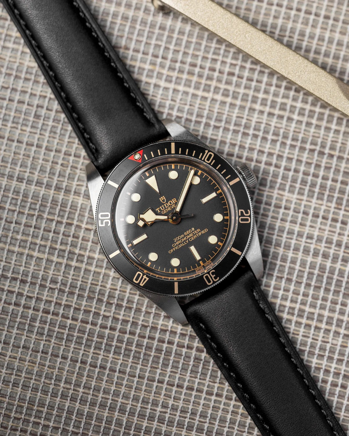 Tuxedo Black Italian Calf Leather Watch Strap 22mm