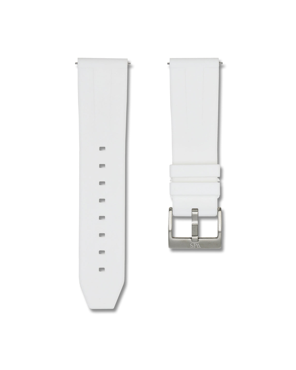 Polar White Quick Release Rubber Strap 24mm