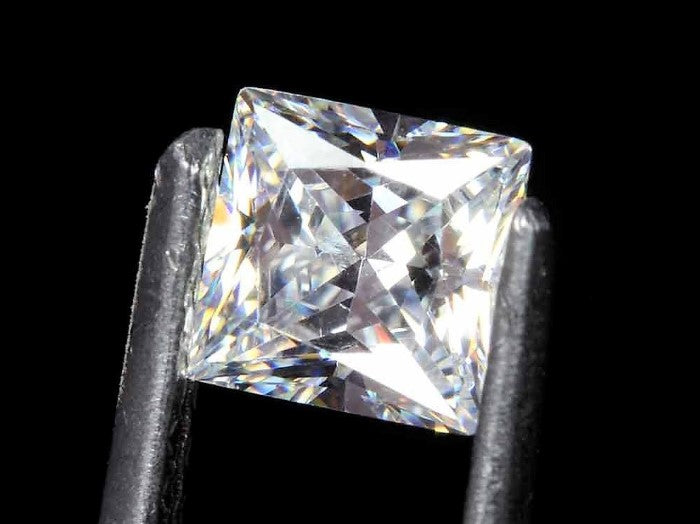 White Diamond Princess Cut African Micro Sized
