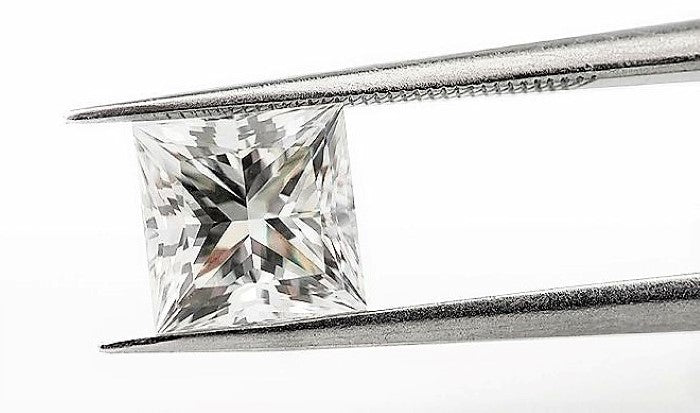 White Diamond Princess Cut African Micro Sized