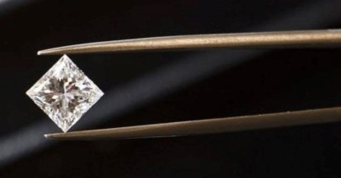 White Diamond Princess Cut African Micro Sized