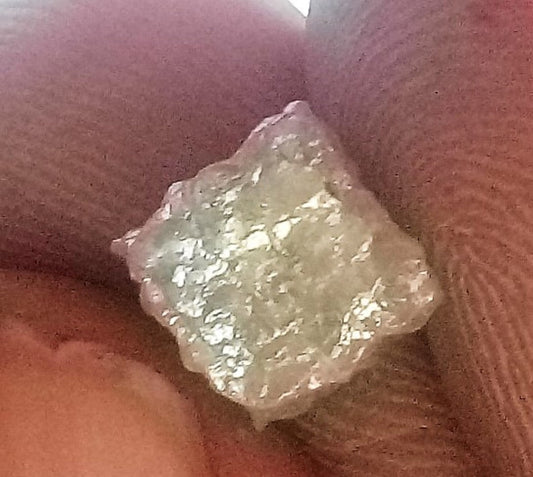 White Diamond Rough Facet Canadian 3/4 carat 4mm Raw