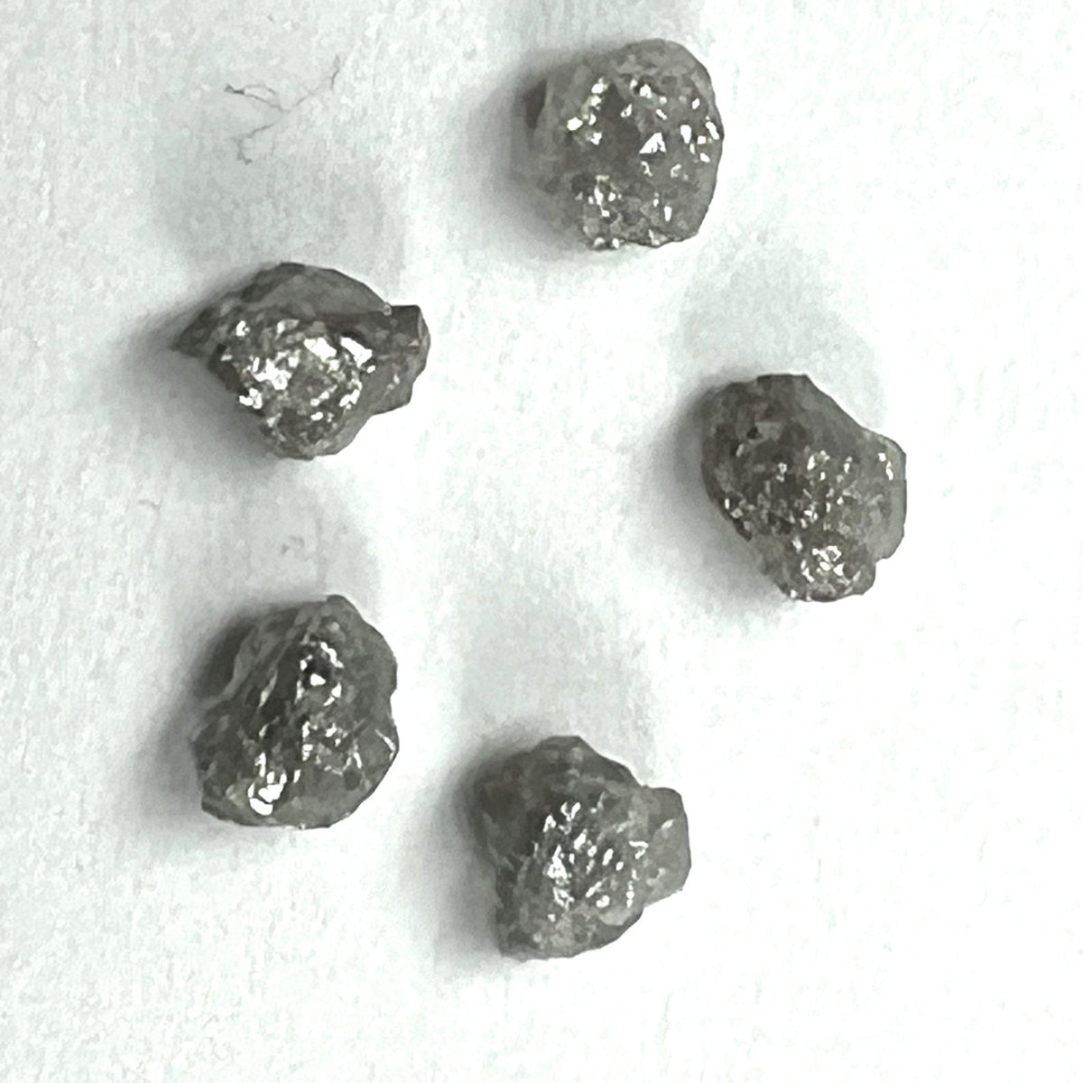 White Diamond Lot 5 Pieces Rough Facet Canadian 1 Carat 5mm Raw