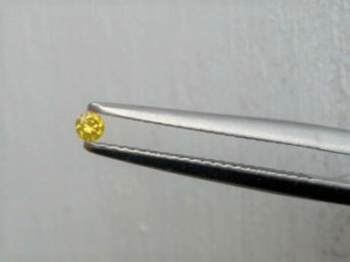 Yellow Diamond Round Cut African 2mm Micro Sized