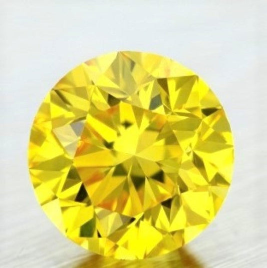 Yellow Diamond Round Cut African 2mm Micro Sized