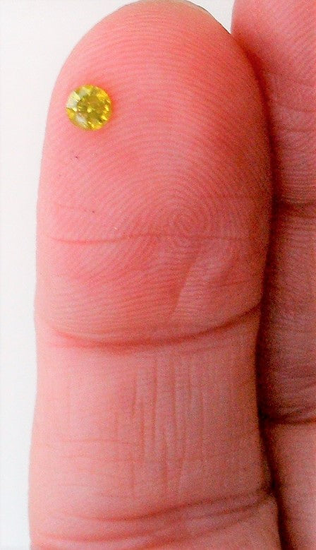 Yellow Diamond Round Cut African 3mm Mini Sized SI1