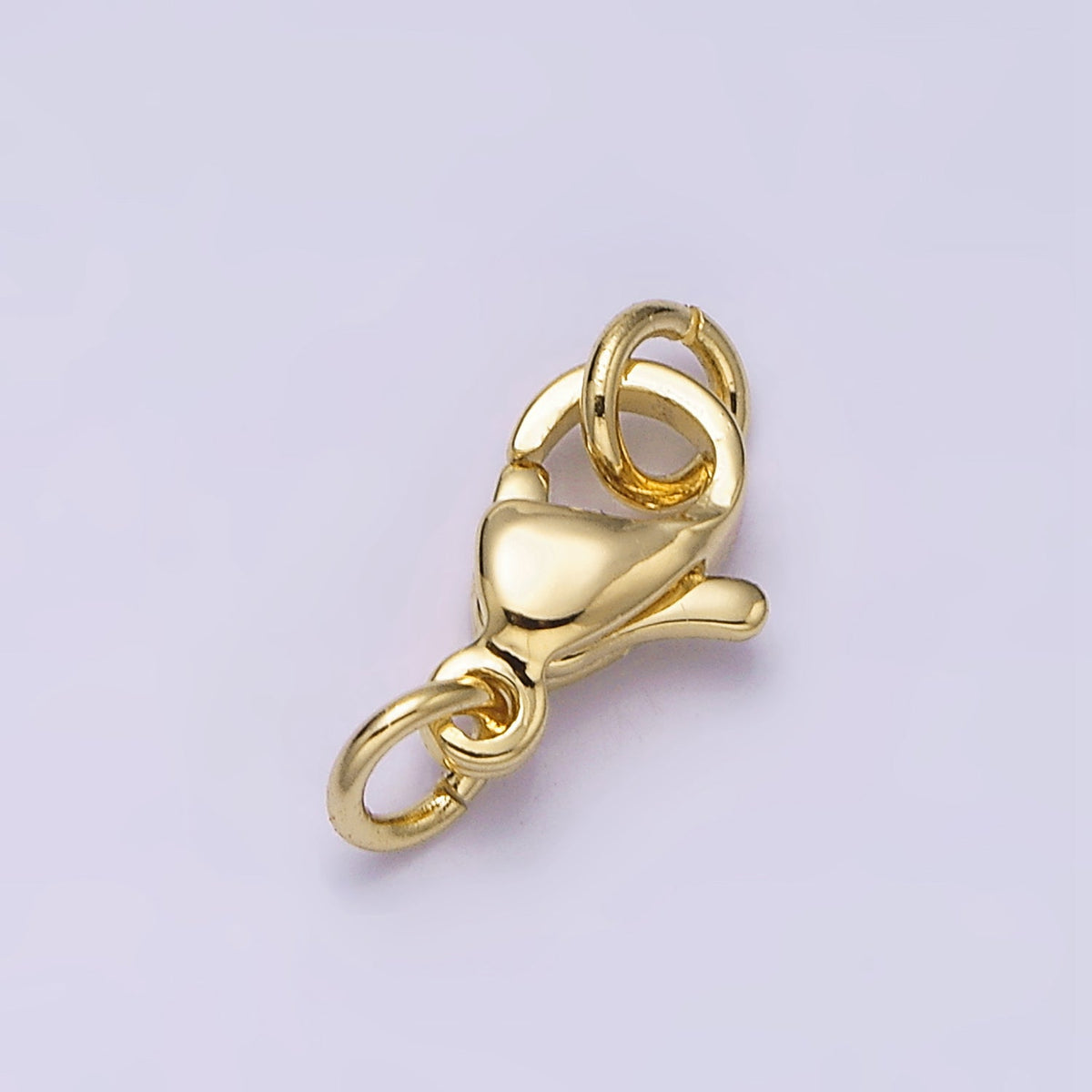 16K Stainless Steel 9mm Lobster Clasps Closure Jump Ring Jewelry Supply in Gold & Silver | Z-389 Z-390