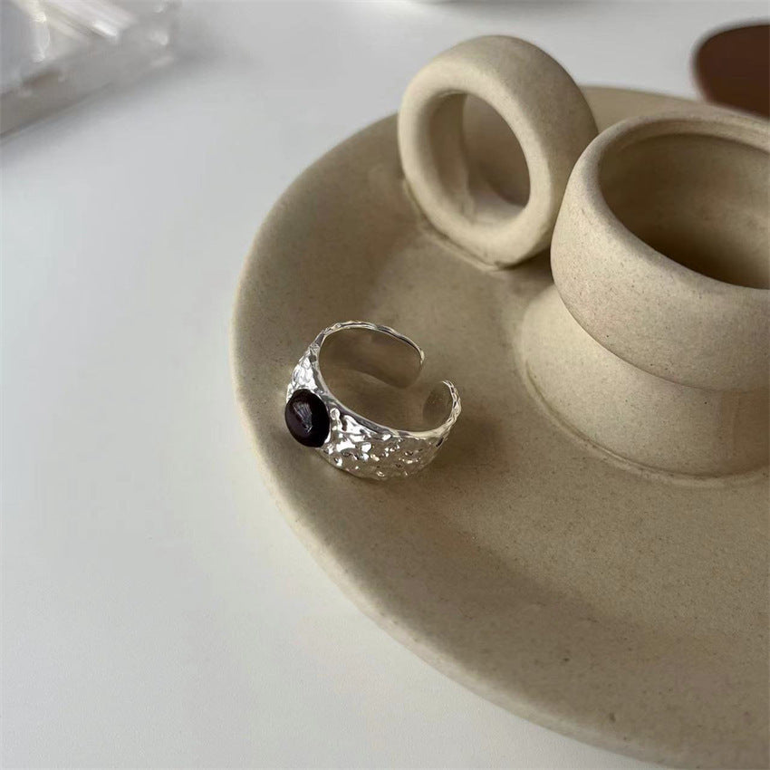Minimalist S925 Sterling Silver Women Rings, Non-Fading Vintage Stylish Bands
