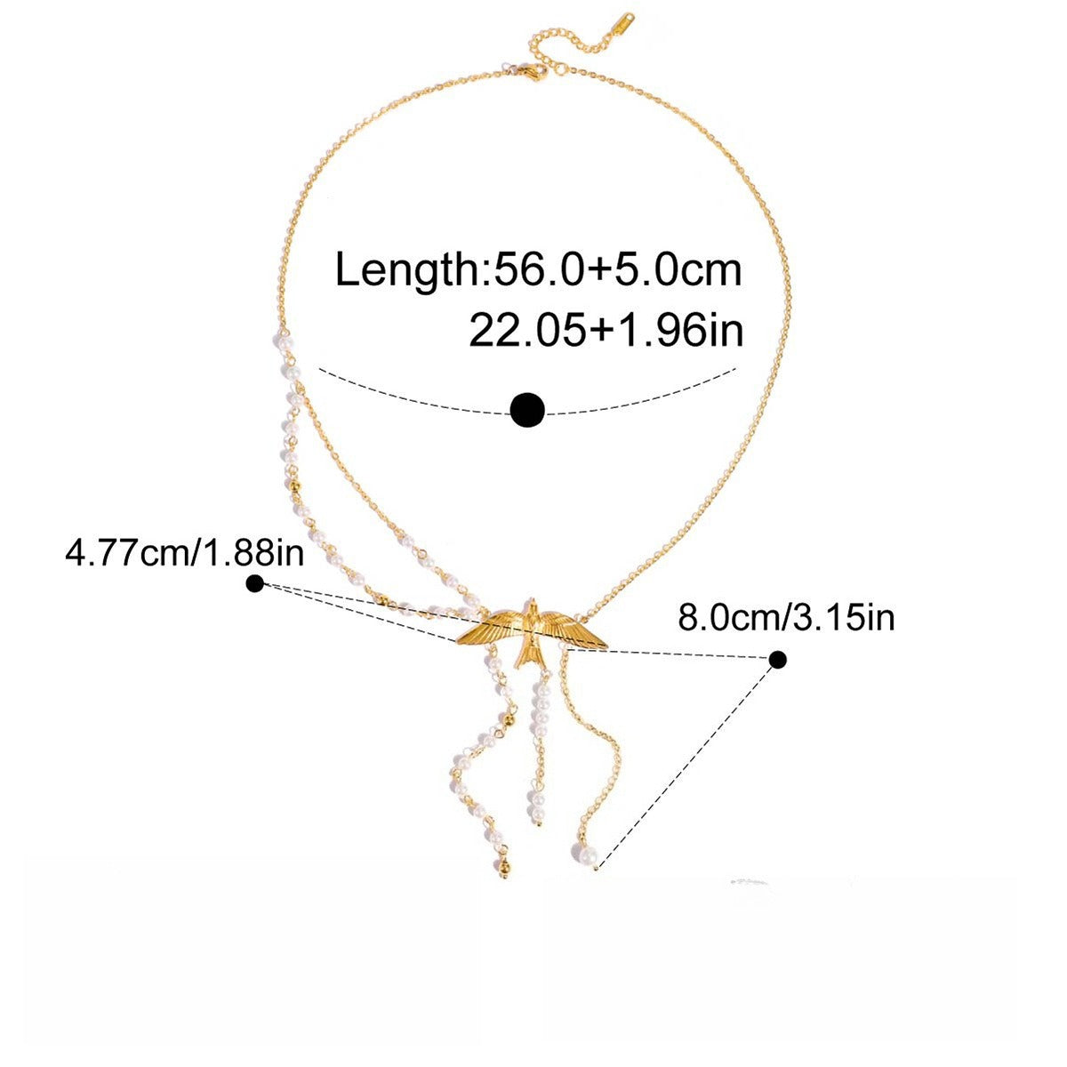 Light luxury and sophisticated sweater chain/pearl necklace