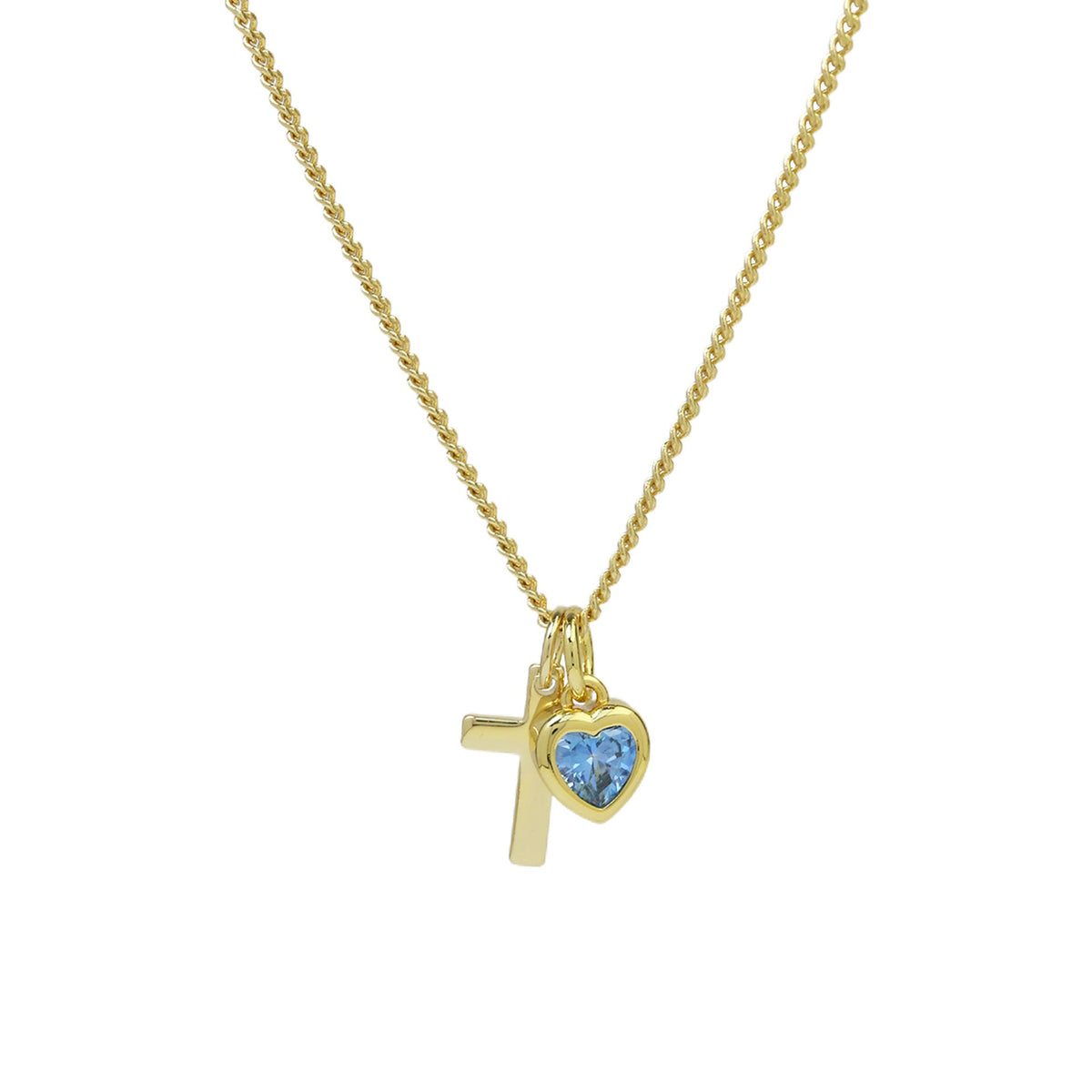 Heart-Shaped December Birthstone Pendant Necklace