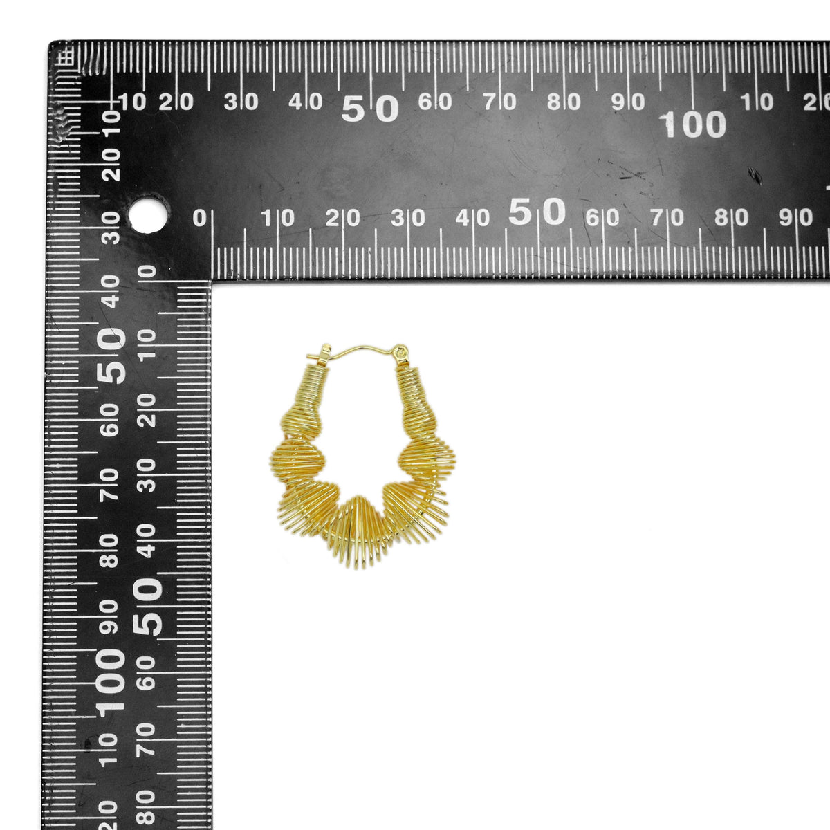 Gold Silver DNA Swirled Oval  Earrings, Sku#A238