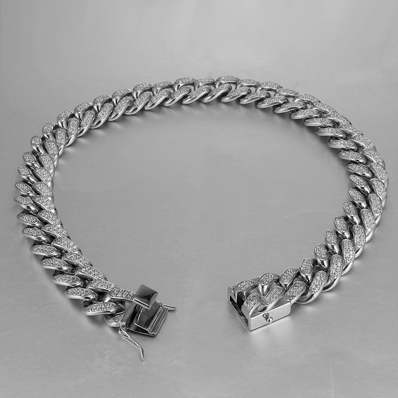 Hip-hop Chunky Titanium Steel Necklace For Men