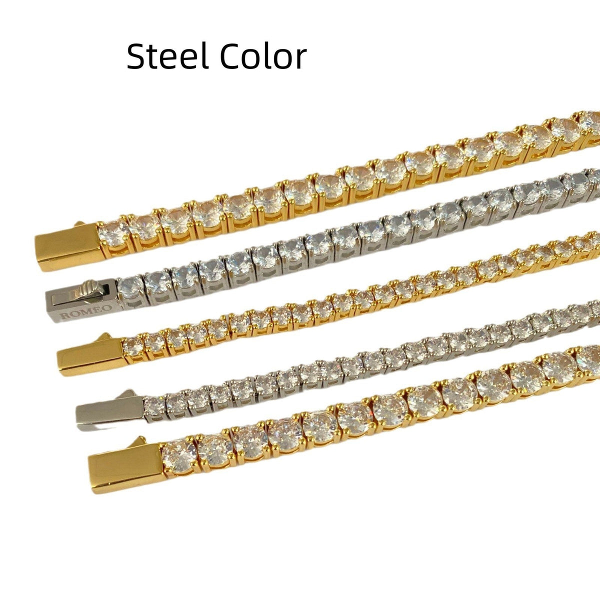 Stainless Steel Titanium Steel Zircon Bracelet