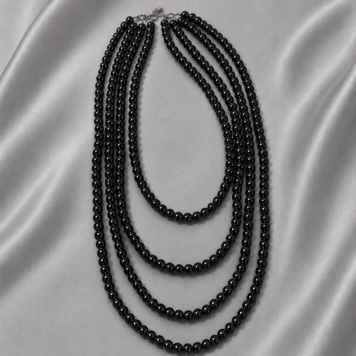 Three Or Four Multi-layer Glass Pearl Necklace Elegant Fashion Sweater Chain Dress Cheongsam Neck Chain Opera Clothing Accessories