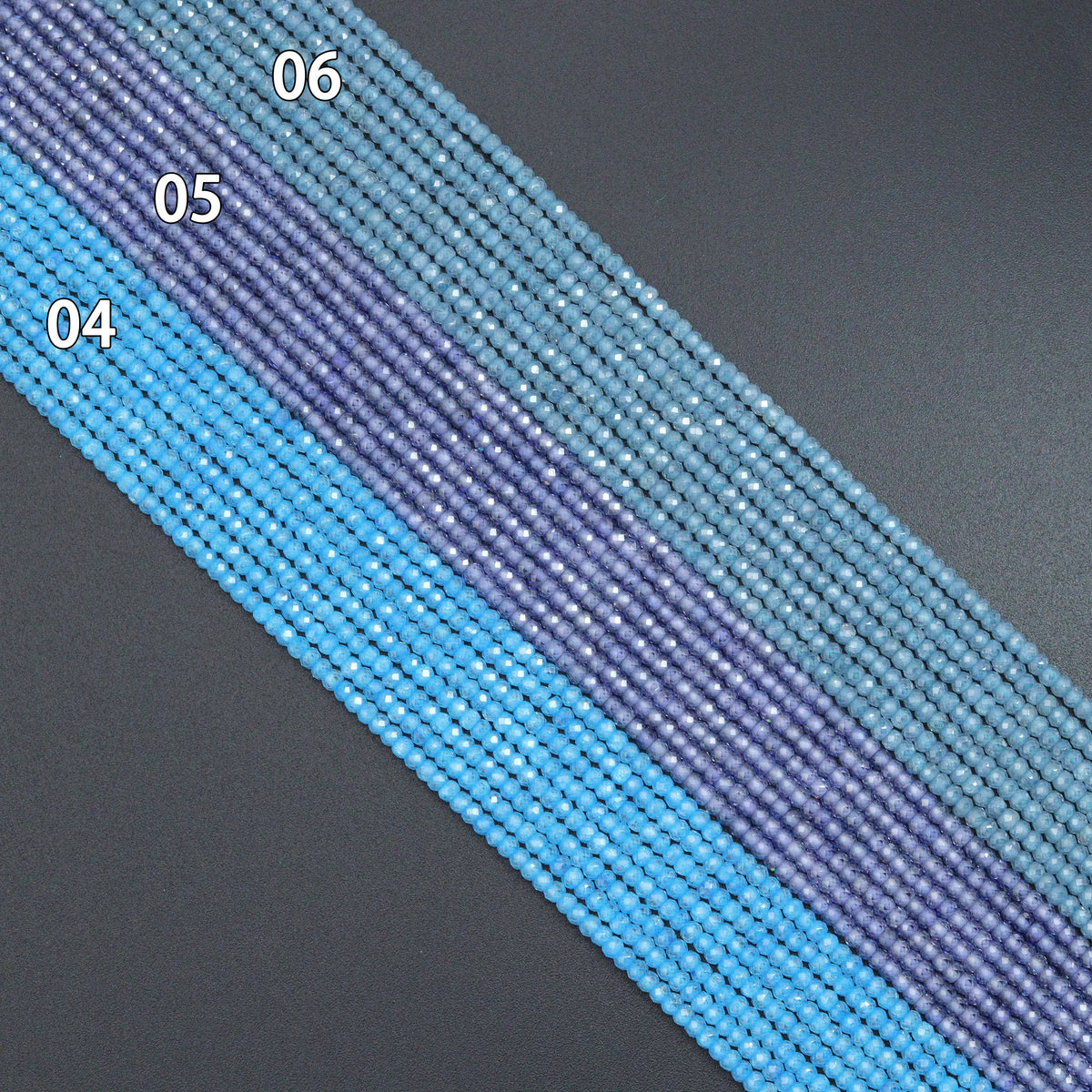 2x3mm CZ Faceted Rondelle Beads, Sku#U2153