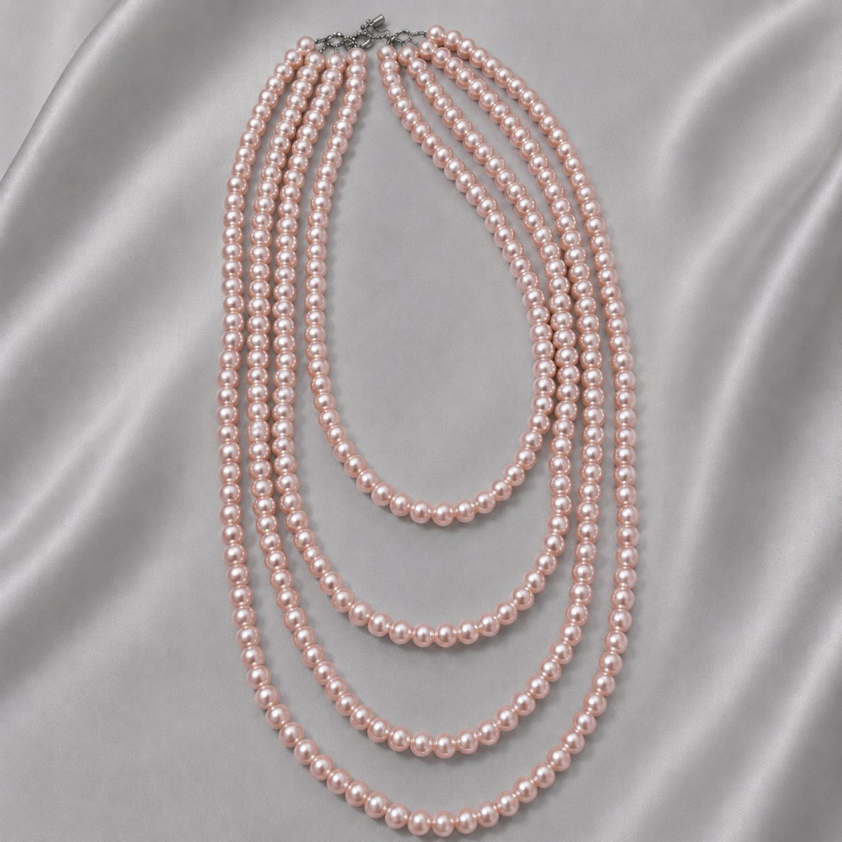 Three Or Four Multi-layer Glass Pearl Necklace Elegant Fashion Sweater Chain Dress Cheongsam Neck Chain Opera Clothing Accessories