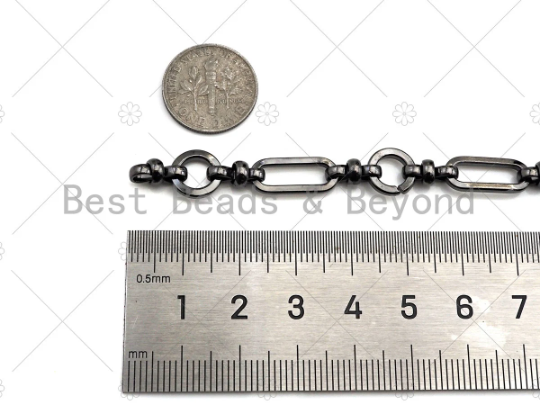 High Quality Hand made Mixed Paper Clip link Chain, sku#M330