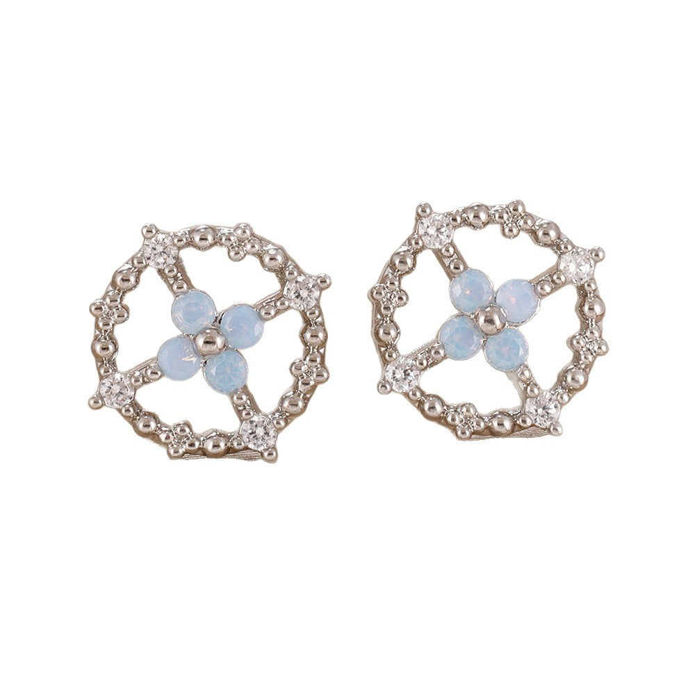 Exquisite Crystal Flower Earrings